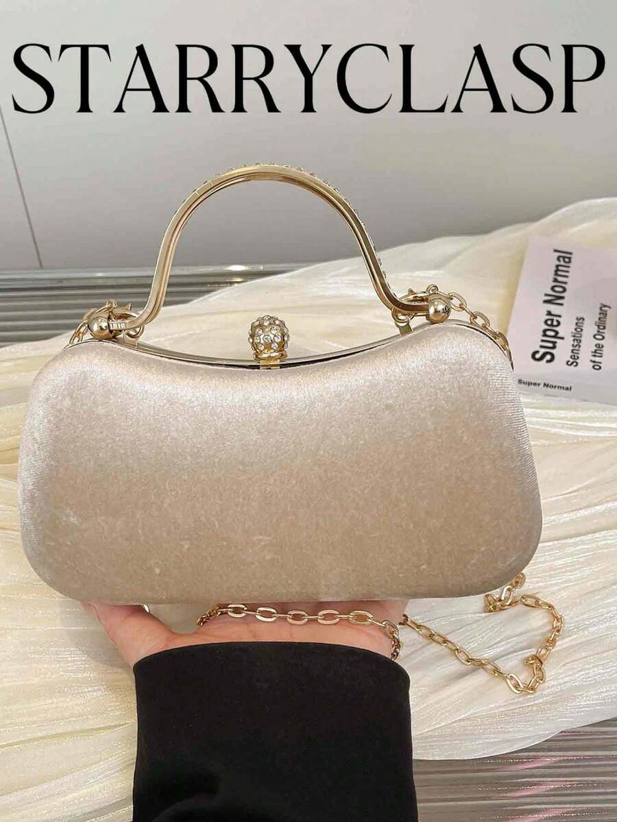Women's Elegant Versatile Fashion Party Handbag - Beige - View 1