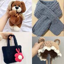 3pcs/150g Velvet Soft Yarn, Medium Thickness Knitting Yarn, Fluffy & Soft Polyester Knitting Yarn, Suitable For DIY Crafts, Knitting And Crocheting Scarves, Hats, Shoes, Bags, Cushions, Dolls, Blankets, Slippers, Handmade Crochet Projects - Multicolor - View 6