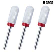 3pcs Ceramic Nail Polish Remover Drill Bits, Replacement Grinding Heads For Manicure & Pedicure - Multicolor - View 27