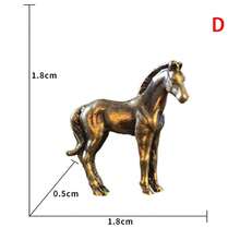 4pcs High Quality Copper-Color Mini Horse Figurines - Micro-Carved Crafts, Room Decor Horse Sculptures | Copper Surface - Moss Terrarium Fish Tank Micro Landscape Decorations - Multicolor - View 11