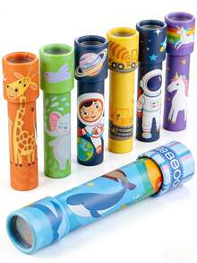 1/6/12件装旋转万花筒，魔术图案派对玩具，趣味拼图游戏，派对礼品，男孩礼物，节日礼物，生日礼物，课堂奖品，适合嘉年华奖品，圣诞节，万圣节，圣诞礼物，万圣节礼物，生日礼物 - 彩色 - 查看 6