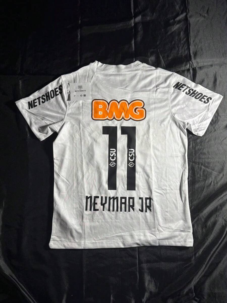 2012 2013 Santos Home Retro No.11  Short Sleeved Football Shirt Soccer Jersey - White - View 1