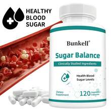 Bunkell 5-In-1 Blood Sugar Balance Support Supplement, Containing Gymnema Sylvestre, Cinnamon, Licorice, White Willow Bark (25% Salicin), And Berberine Hydrochloride, 120 Capsules - 1 chai - Xem 5