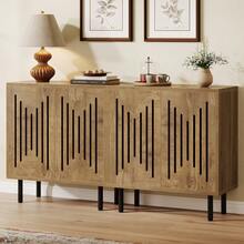Tribesigns Set Of 2 Sideboard Buffet Cabinet With Storage, 59" Buffet Cabinet Sideboard Cabinet With Doors & Adjustable Shelves, Freestanding Accent Storage Cabinet For Living Room - Gỗ Burly - Xem 10