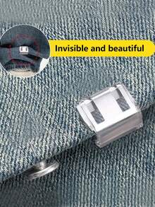 10个装，带隐形固定夹，可缩短裤腿长度，防止裤脚拖地，无缝隐藏式裤腿扣，防止裤腿拖地，适用于牛仔裤和休闲裤，防水，便携 - 彩色 - 查看 3