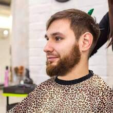 1件专业沙龙理发披肩，印花美发沙龙理发袍，理发师剪发罩衫，不粘理发围裙，美发服，理发围裙 - 彩色 - 查看 2