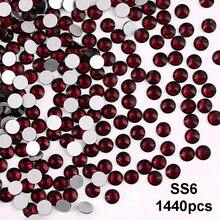 SS6 2MM-SS30 6.4MM, 7 Sizes, Non-Hot Fix, Adhesive Round Flat Bottom Glass Crystal Rhinestones, Multi-Color Crystal Gemstone Jewelry Beads DIY Glass Stone Diamond Design Accessories, Glitter Nail Art Stickers Decoration, Suitable For Phone Cases, Clothes, Bags, Shoes, Crafts - Multicolor - View 18