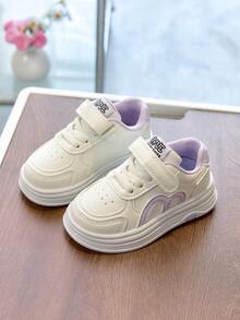 1双春秋季儿童软底防滑真皮运动鞋，轻便可爱，男女童均适用 - 紫色 - 查看 2