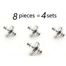 2pcs/Set Minimalist Round Magnetic Curtain Clips, Aluminum Alloy Curtain Holders - Silver - View 13