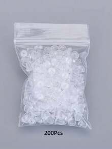 100pcs/200pcs Silicone Ear Stud Backs - Secure & Comfortable Transparent Earring Support For All Occasions - Clear - View 12
