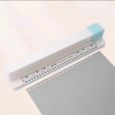 Perforadora manual de 30 agujeros - Espaciado de agujeros ajustable, adecuada para libretas de hojas sueltas, planificadores, perforación de tamaños A4/B5/A5/B6/A6/B7/A7, perforadora de papel de oficina de varios tamaños, material ABS + metal, duradera