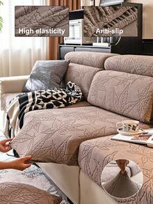 1件棕色弹力沙发套，波西米亚风格沙发套，保护沙发免受滑动和刮擦，适用于1/2/3/4座沙发，可机洗，四季家用。 - 棕色 - 查看 2