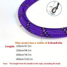 Reflective Dog Leash With Padded Handle - Double Thick Leash For Strong Dogs - Enhances Safety And Control During Walks - Black - View 3