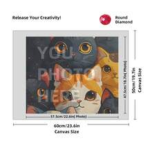 [5D Diamond Painting]Custom Diamond Art Painting Kits For Adults, DIY Personalized Diamond Art Photo Customized Your Own Photos, Painting By Diamond Pictures Kits For Home Decor (For Family),Custom 5D Full Diamond Art Painting Craft - Multicolor - View 81