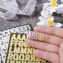 163pcs Glitter Letter & Number Sticker Set, Multipurpose Decorative Stickers For DIY Crafts, Scrapbooking, Gift Wrapping, Birthday/Holiday Decor, Back To School, School/Office Supplies - Multicolor - View 1