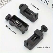 Essential Item: 1 Vintage-Style Watch Strap Removal Tool - Made Of Durable Plastic, Adjustable And Precise, Suitable For Mini Watch Repair And Strap Adjustment, Includes Spare Pins, Portable And Easy To Use. - 黑色 - 查看 3