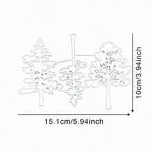 复古秋冬松树剪影金属切割模具，DIY剪贴簿相册卡片家居装饰节日贺卡手工工艺品 - 單件 - 查看 6
