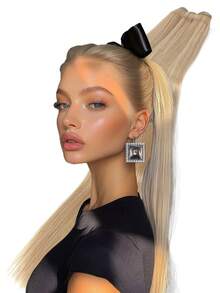 合成直发马尾接发,钩针编织合成Yaki直发全头接发 - 彩色 - 查看 40