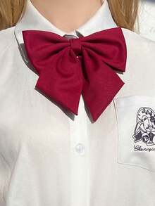 1pc Women's Solid Color Casual Versatile Bow Tie, School Style JK Accessory, Waitress Uniform Bow Tie, Women's Neck Accessory - Multicolor - View 2