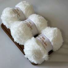 3 Groups Of 50g, Total 150G Faux Fur Yarn [1387] Feather Yarn Thread Skeins, Suitable For Weaving Hats, Scarves, Home Products, 100% Polyester, Approx. 32m/34 Yards Per Skein