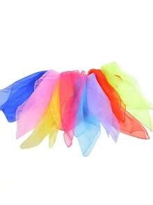 1/6/12pcs Juggling Scarves, Suitable For Family Gatherings And Parties - Multicolor - View 3