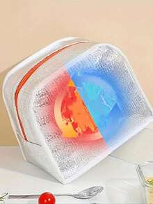 1个卡通3D保温便当袋，外出旅行保温午餐盒收纳袋，铝膜加厚便携保温袋，保冷收纳袋，旅行餐盒袋，保温保冷，内衬加厚保温铝箔，水油不渗入，擦拭即可清洁。 - 彩色 - 查看 4