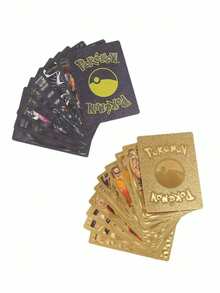 pokemon 55/10张高端宝可梦Vmax卡牌、动漫游戏卡牌、对战卡牌、创意小礼物、节日装饰、生日派对用品、生日礼物、艺术工艺装饰品、FNAF、罗纳尔多、动漫周边、动漫、罗纳尔多、游戏（随机发货） - 彩色 - 查看 8