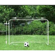 Arco Fútbol Portátil Y Montable Exterior 182x122x60cm - Blanco - Ver 7