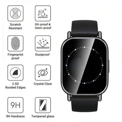 4pcs Tempered Glass Screen Protector For Xiaomi Watch 5 Active/5 Lite - 9H Hardness Ultra-Clear Scratch-Resistant Anti-Fingerprint Thin Fit Protective Film, Seamless Coverage Designed For Smartwatch Users Screen Protection Essentials, Applicable To Daily Shield, Office, Home Daily Shield Office Home Watch Cover Watch Accessories Watch Screen Protector Waterproof Shockproof Anti-Fall Scratch Resistant