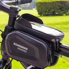 1PC Mountain Bike Road Bike Riding Double-Sided Bag Hard Shell Waterproof Large Capacity Storage Phone Touch Screen Bike Front Beam Bag - Multicolor - View 2