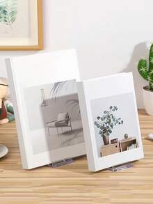 5pcs Adjustable Acrylic Display Stand - Sturdy Base Made Of Durable PMMA Material, Ideal For Home Office, Party Decor And Retail Use. Book Display Rack, Party Decoration, Modern Aesthetics, Fashion Design, Robust Structure - Clear - View 5