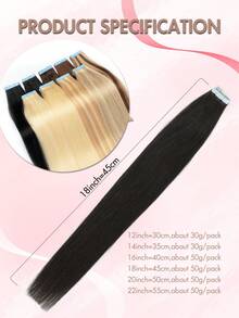 Tape In Hair Extensions Human Hair Extensions High-Quality Real Human Hair 12-22 Inch Natural Straight Blonde Hair Invisible Seamless Easy To Wear Tape In Hair Extensions Volume Boost For Daily & Party Hairstyles - Multicolor - View 6