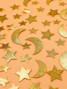 闪亮星月纸屑 - 闪光纸和箔纸的组合，梦幻的月亮和星星设计，适合餐桌装饰、派对装饰、家居装饰、房间装饰，是节日、生日、婚礼、斋月、开斋节、纪念日、假日、周年纪念日、圣诞节、新年和所有庆祝活动的理想之选。 - 彩色 - 查看 18