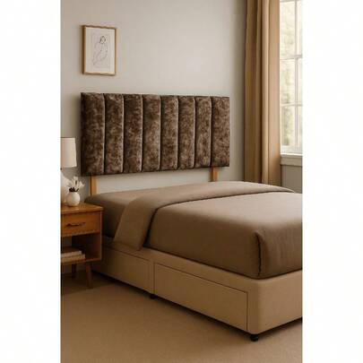 Panel Crushed Velvet 3ft Single Headboard 26inch