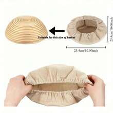 2-6pcs Natural Rattan Bread Proofing Basket Liners, Bread Baking Supplies - Beige - View 7
