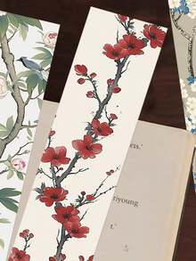 30张陌生人之花书签 读者图书馆办公室手册书签 高装饰性小卡片纸书页书签 DIY创意礼品书签