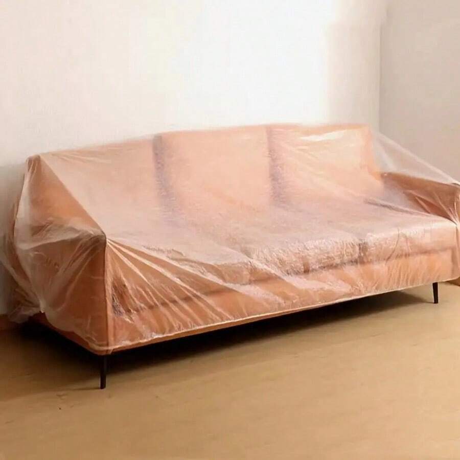 1 pieza Funda de polvo elástica extra grande | Universal para sofá/AC/TV/motocicleta/bicicleta | Uso en interiores y exteriores | Material de alta calidad, impermeable y antipolvo, para todas las estaciones, cubierta protectora multifuncional, diseño ajustado, funda para muebles, funda para motocicleta, almacenamiento en el hogar, esencial para entusiastas al aire libre, Día de la Mujer, artículos de viaje, recuerdos de boda, Y2k, dormitorio, accesorios para automóviles de mujer, decoración de cocina, regalo del Día de la Madre, decoración de dormitorio, jardín, decoración de cocina, verano, playa, artículos de viaje, decoración de habitaciones, Squishy, graduación - transparente - Ver 1