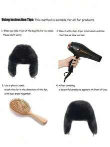 1pc Thick Faux Fur Trapper Hat, Hat And Scarf Set Suitable Autumn/Winter Outdoor Activities, Warm & Versatile Hiking, Skiing, Cycling And Daily Wear, Retro Acrylic Bucket Hat, Thermal Lined Hat, Halloween - A - 查看 11