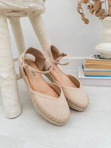 VIKIVIKI SHOES Women's Platform Espadrilles With A Thick, Non-Slip Sole, Y2K Vintage Bohemian Style, Comfortable For Walking, Ideal For Summer, Vacations, The Beach, City Wear, And Everyday Outfits, Perfect For Fresh Looks And Getaways. Estimated Delivery: 1-3 Business Days (Peninsula) - 米色 - 查看 6