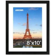 8x10 Picture Frame 1 Pack Photo Frame With HD Plexiglass Display Pictures 5x7 With Mat Or 8x10 Without Mat Picture Frames Collage For Tabletop Or Wall Display Black - 黑色 - 查看 7