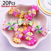 10 piezas de decoraciones planas de resina con forma de caramelos surtidos, adecuadas para scrapbooking, manualidades DIY y decoración de teléfonos, con tema de alimentos y bebidas - gemas abovedadas dulces y coloridas para proyectos creativos - Mezclar colores aleatoriamente - Ver 16