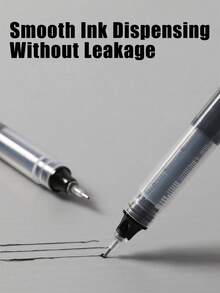 5支/10支/15支装速干签名凝胶圆珠笔，液体墨水走珠笔，0.5毫米黑色/蓝色/红色墨水，大容量，适用于记笔记、办公、签名，适合学校、办公室、考试、文具、返校季使用 - 彩色 - 查看 6