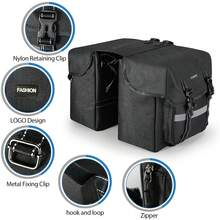 High-Capacity, High-Quality Bicycle Rear Seat Bag, Electric Bike Rear Rack Luggage Bag, Adjustable Shoulder Strap - Durable, Spacious, Convenient Commuting And Travel Bicycle Accessory - Black - View 7