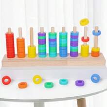 Children's Wooden Fruit Beaded Abacus, Early Education Intellectual Math Toy, Made Of Solid Wood, Smoothly Sanded Without Splinters, Integrates Cognition, Counting, And Manual Ability Cultivation, The Best Choice For Birthday And Festival Gifts - Multicolor - View 10