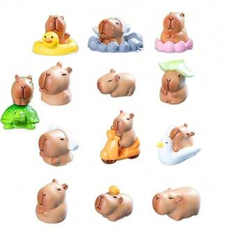 8/10/15/20个可爱水豚毛绒玩具，超级萌的派对礼物、嘉年华奖品、情人节和圣诞节派对礼物、同事、员工、老师的奖励礼品（随机）