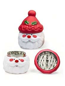 1PC Cute Snowman Spice Grinder -4-Layer Zinc Alloy Manual Grinder, Creative Christmas Gift & The Best Gift For Mothers Or Wives - Fastship - White - View 2