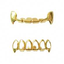 1 Set Cute Fang Tooth Hollow Tooth Jewelry, Unisex Tooth Grillz For Festivals, Parties, Daily Wear