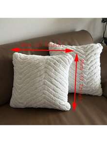 1pc Solid Color Houndstooth Decorative Pillow Cover, Luxury Style Pillow Sham Suitable For Bedroom, Sofa, Living Room, Great Gift - White - View 7