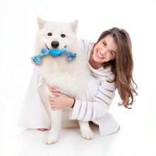 1pc Cotton Rope Knot Dog Chew Toy With Spiky Rubber Ball, Durable Teething Aid For Puppies, Teeth Cleaning Molar Stick For Small Medium Dogs, Oral Health Care Puppy Essentials - 玫紅色 - 查看 4