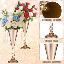 10 Pack Metal Tabletop Flower Stand Gold Vase With 2 Pack Gold Column Flower Stand Wedding Centrepieces Acrylic Panel Metal Floor Geometric Column Vases Tall Floor Vase For Centerpieces Geometric Flower Rack For Wedding Party Home Decorations Summer Birthday Gifts Beach Decor - 彩色 - 查看 6